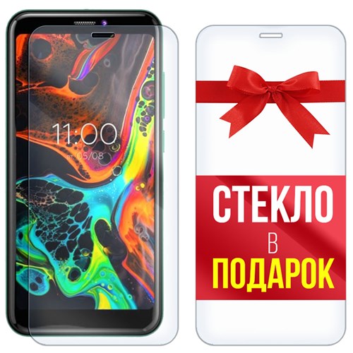 Комплект из 2-x защитных гибридных стекл Krutoff для BQ 5560L Trend - фото 517741