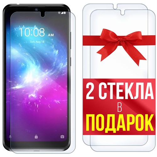 Комплект из 3-x защитных гибридных стекл Krutoff ZTE Blade A5 2020 - фото 517859