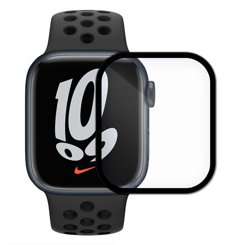 Стекло защитное гибридное Krutoff для Apple Watch 7/8 (41mm) - фото 518872