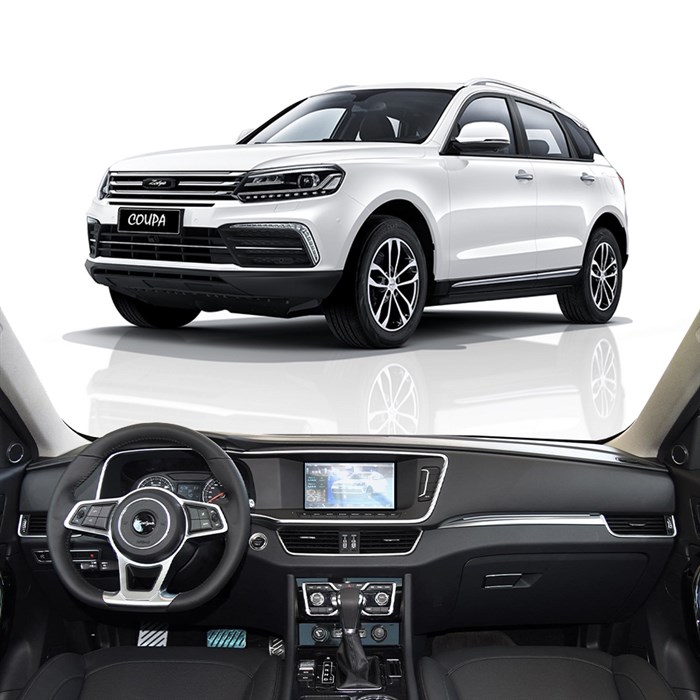 Защитное гибридное стекло Krutoff для экрана мультимедии Zotye Сoupe 2018-н.в - фото 638637