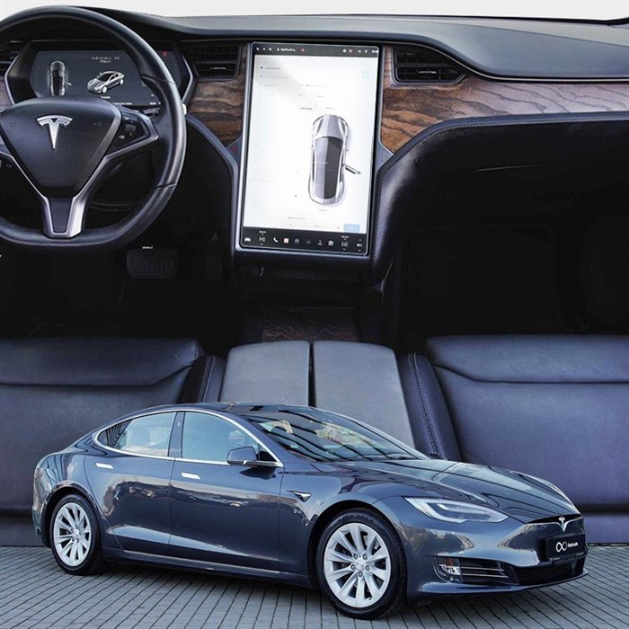 Защитное гибридное стекло Krutoff для экрана мультимедии Tesla Model S 2016 - 2021 - фото 747270