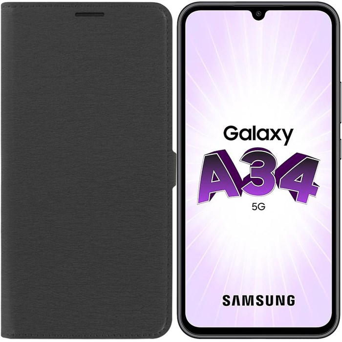 Чехол-книжка Krutoff Eco Book для Samsung Galaxy A34 5G (A346) черный - фото 760419