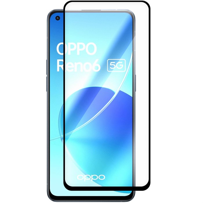 Стекло защитное Full Glue Premium Krutoff для OPPO Reno 6 черное - фото 807738