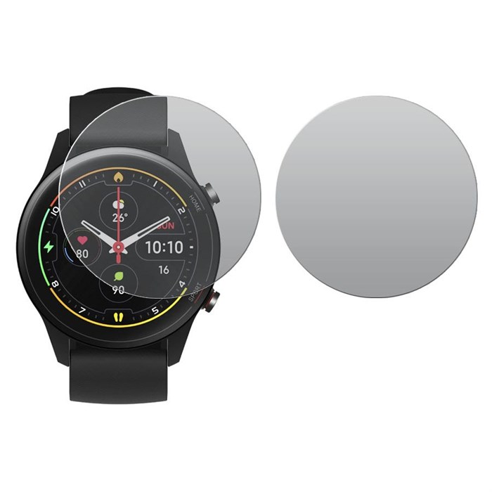 Стекло защитное гибридное МАТОВОЕ Krutoff для Xiaomi Mi Watch (2 шт.) - фото 845591