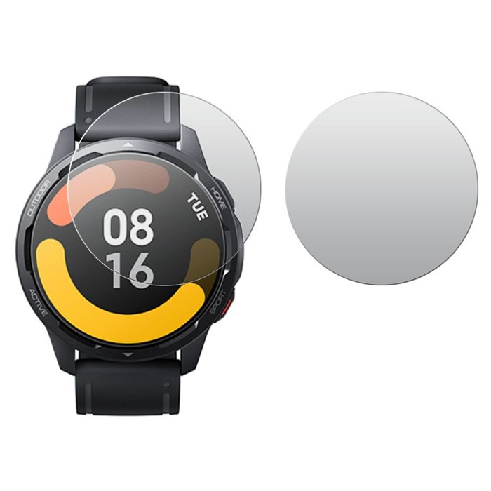 Стекло защитное гибридное МАТОВОЕ Krutoff для Xiaomi Watch S1 GL (2 шт.) - фото 847537