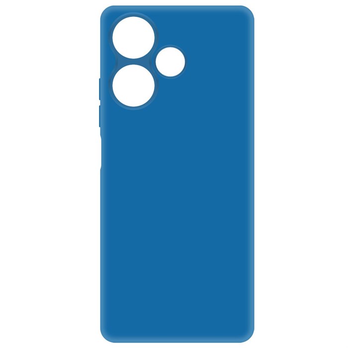Чехол-накладка Krutoff Silicone Case для INFINIX Hot 30 синий - фото 864555
