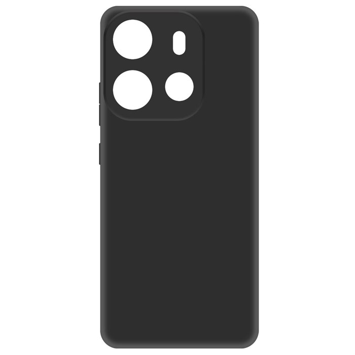 Чехол-накладка Krutoff Silicone Case для INFINIX Smart 7 черный - фото 864607