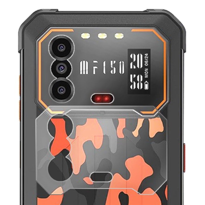 Стекло защитное гибридное Krutoff для камеры Oukitel F150 B1 Pro (2 шт.) - фото 919858