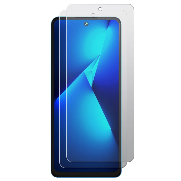 Комплект из 2-х защитных гибридных стекол МАТОВЫХ Krutoff для TECNO Pova 5 - фото 935413