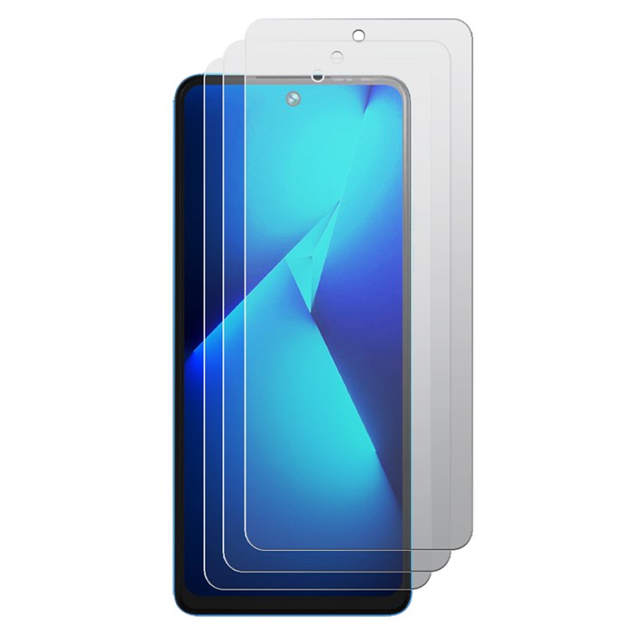 Комплект из 3-х защитных гибридных стекол МАТОВЫХ Krutoff для TECNO Pova 5 - фото 935414