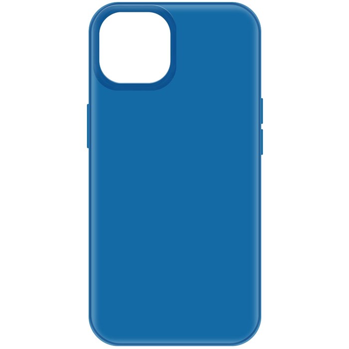 Чехол-накладка Krutoff Silicone Case для iPhone 15 синий - фото 937778