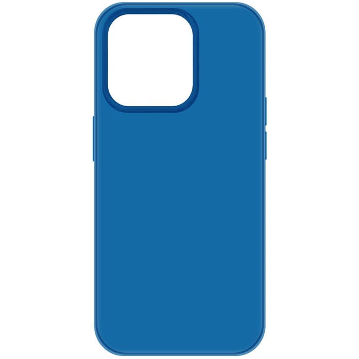 Чехол-накладка Krutoff Silicone Case для iPhone 15 Pro синий - фото 937826