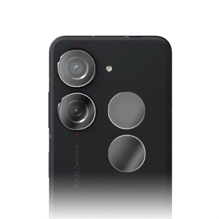 Стекло защитное гибридное Krutoff для камеры Asus ZenFone 10 (2шт.) - фото 942952