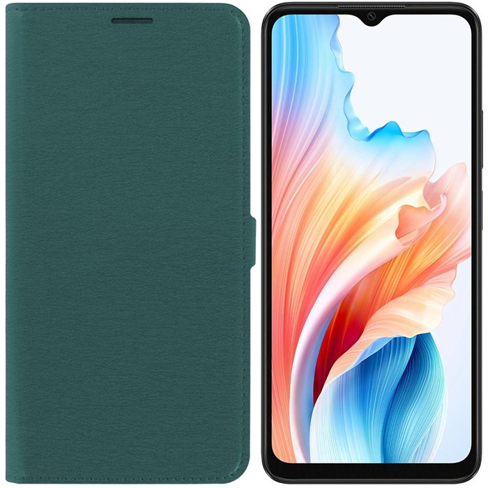 Чехол-книжка Krutoff Eco Book для OPPO A18/A38 4G зелёный опал - фото 957982