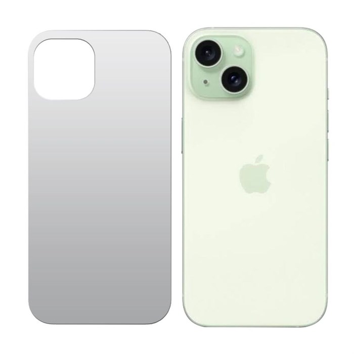 Стекло защитное гибридное МАТОВОЕ Krutoff для iPhone 15 задняя сторона - фото 965505