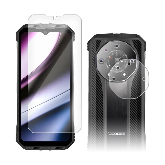 Стекло защитное гибридное Krutoff для Doogee S110 + защита камеры (2шт.) - фото 965741