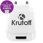 {{photo.Alt || photo.Description || 'СЗУ Krutoff CH-17 1xUSB, 2.1A + кабель USB Type-C'}}