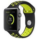 {{photo.Alt || photo.Description || 'Ремешок Krutoff Silicone Sport для Apple Watch 42/44mm (black/yellow) 2'}}