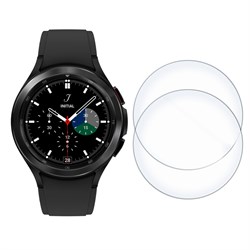 Стекло защитное гибридное Krutoff для Samsung Galaxy Watch 4 Classic (42mm) 2 шт.