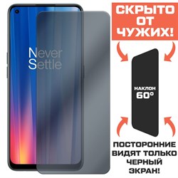 Стекло защитное гибридное Антишпион Krutoff для OnePlus Nord CE 2 5G