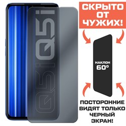 Стекло защитное гибридное Антишпион Krutoff для Realme Q5i