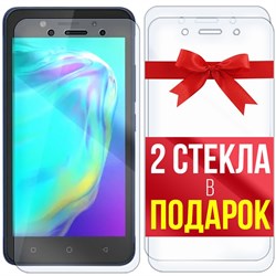 Комплект из 3-x защитных гибридных стекл Krutoff для ITEL A17