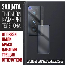 Стекло защитное гибридное Krutoff для камеры Vivo X70 (2 шт.)