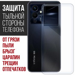 Стекло защитное гибридное Krutoff для INFINIX Note 12 Pro 5G задняя сторона