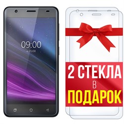 Комплект из 3-x защитных гибридных стекл Krutoff для BQ 5016G Choice