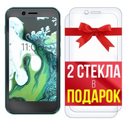 Комплект из 3-x защитных гибридных стекл Krutoff для BQ 5060L Basic