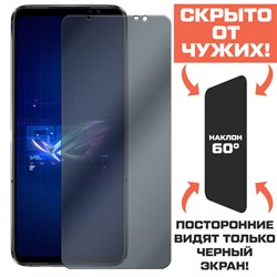 Стекло защитное гибридное Антишпион Krutoff для Asus ROG Phone 6