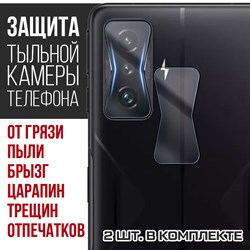 Стекло защитное гибридное Krutoff для камеры Xiaomi Poco F4 GT (2 шт.)