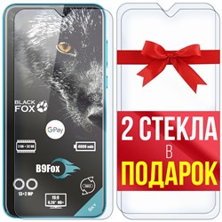 Комплект из 3-x защитных гибридных стекл Krutoff для Black Fox B9