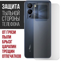 Стекло защитное гибридное МАТОВОЕ Krutoff для INFINIX Note 12 Pro 5G задняя строона