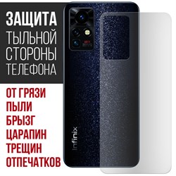 Стекло защитное гибридное МАТОВОЕ Krutoff для INFINIX Zero X Pro задняя сторона