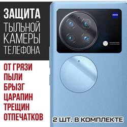 Стекло защитное гибридное Krutoff для камеры Vivo X Fold Plus (2 шт.)