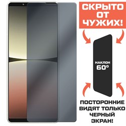 Стекло защитное гибридное Антишпион Krutoff для Sony Xperia 5 IV