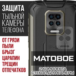 {{photo.Alt || photo.Description || 'Стекло защитное гибридное МАТОВОЕ Krutoff для камеры Doogee S59 (2 шт.)'}}