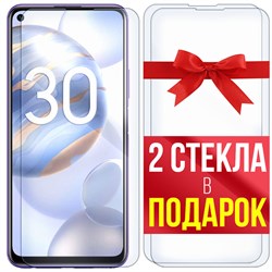 Комплект из 3-x защитных гибридных стекл Krutoff для Honor 30S