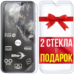 Комплект из 3-x защитных гибридных стекл Krutoff для Black Fox B9 Plus