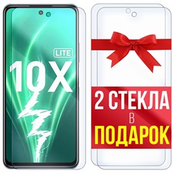 Комплект из 3-x защитных гибридных стекл Krutoff для Honor 10X Lite