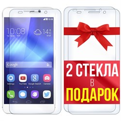 Комплект из 3-x защитных гибридных стекл Krutoff для Honor 6