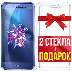 Комплект из 3-x защитных гибридных стекл Krutoff для Honor 8 Lite