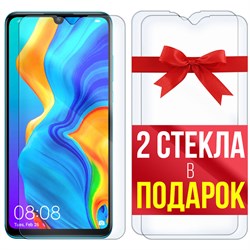 Комплект из 3-x защитных гибридных стекл Krutoff для Huawei P30 Lite