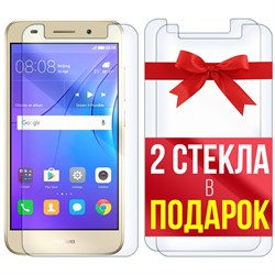 Комплект из 3-x защитных гибридных стекл Krutoff для Huawei Y3 2017 / Y5 Lite 2017