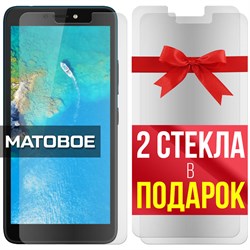 Комплект из 3-x защитных гибридных стекол МАТОВЫХ Krutoff для ITEL A46