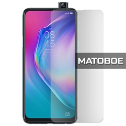 Стекло защитное гибридное МАТОВОЕ Krutoff для Tecno Camon 15 Pro