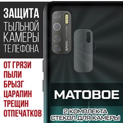 {{photo.Alt || photo.Description || 'Стекло защитное гибридное МАТОВОЕ Krutoff для камеры Tecno Spark 5 (2 шт.)'}}