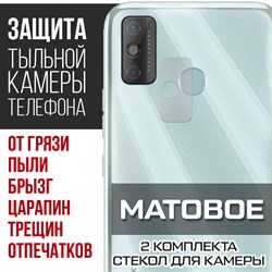 {{photo.Alt || photo.Description || 'Стекло защитное гибридное МАТОВОЕ Krutoff для камеры Tecno Spark 6 Go (2 шт.)'}}