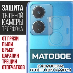 {{photo.Alt || photo.Description || 'Стекло защитное гибридное МАТОВОЕ Krutoff для камеры Vivo T1 (2 шт.)'}}